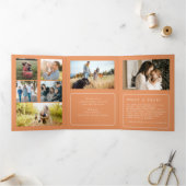 レビュー数々の中の写真の年を合わせる 三つ折りクリスマスカード (内部)