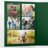 レビュー数々の中の写真の年を合わせる 三つ折りクリスマスカード (内部最初)