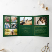 レビュー数々の中の写真の年を合わせる 三つ折りクリスマスカード (内部)