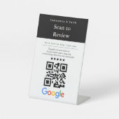 レビュー用QRコードサイン(スキャンしてGoogleレビュー) 台座サイン (正面)