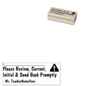 レビュー要求と先生名ラバースタンプ ラバースタンプ (押印)