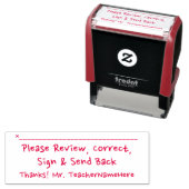 レビュー要求と名前ラバースタンプ セルフインキングスタンプ (インサイチュ)