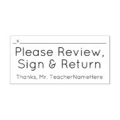 レビュー要求と教育者の名前ラバースタンプ ラバースタンプ (インプリント)