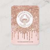 レビュー離れバラ金ゴールドピンクドリップケーキベーカリー エンクロージャーカード (裏面)