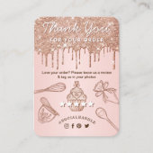 レビュー離れバラ金ゴールドピンクドリップズカッパークスベーカリー エンクロージャーカード (正面)