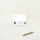 レビュー離れロゴQRコードビジネスをお願い ポストイット (デスク上)