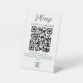 レビュー頼QRコードに対してお客様に親切に 台座サイン (正面)