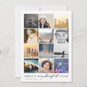 レビュー12フォトコラージュでなんと素晴らしい1年 シーズンカード (正面)