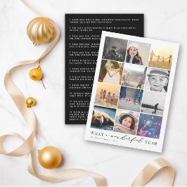 レビュー12フォトコラージュでなんと素晴らしい1年 シーズンカード