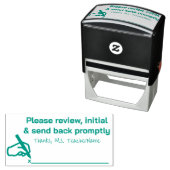 「レビュー、イニシャル、速やかに送り返す」 セルフインキングスタンプ (インサイチュ)