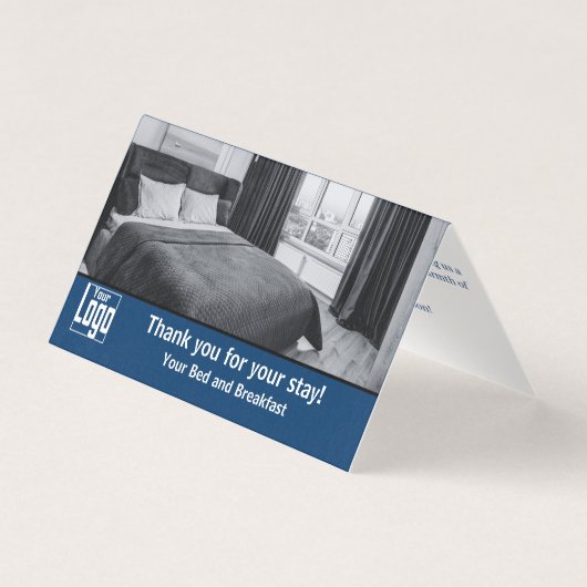 レビューOffer Blue&White B&B Thank You Fold Card (正面)
