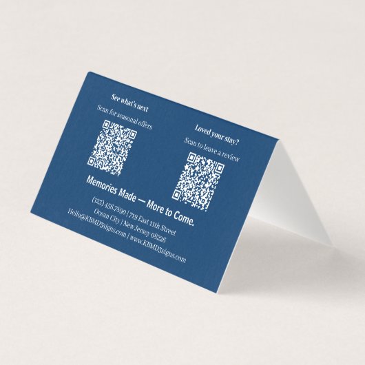 レビューOffer Blue&White B&B Thank You Fold Card (裏面)