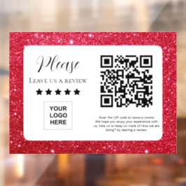 レビューQRコード クリスマス ウィンドウサイン