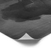 レビ岬（銃）（黒白） ポスター (角)