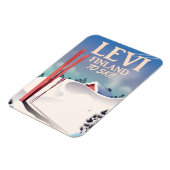 レビ，フィンランドのスキー旅行ポスター マグネット (左側)