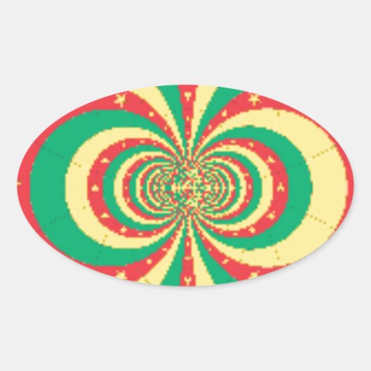 レピュブリドゥカメルーン5つ星 楕円形シール (正面)