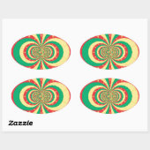 レピュブリドゥカメルーン5つ星 楕円形シール (シート)