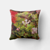 レフア花がハワイの火山で クッション (裏面)