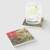 レフア花がハワイの火山で ストーンコースター (横)