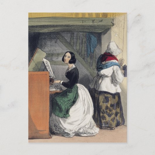 レフェムスデの音楽学校の生徒 ポストカード (正面)