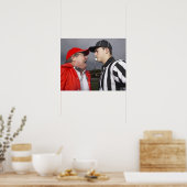 レフェリーで叫ぶコーチ ポスター (キッチン)