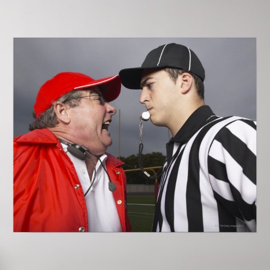 レフェリーで叫ぶコーチ ポスター (正面)