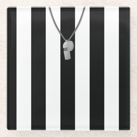 レフェリージャージーコースター、ホッケーラクロスサッカー ガラスコースター (正面)