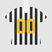 レフェリー名スポーツチームの色のストライプ オーナメント (裏面)