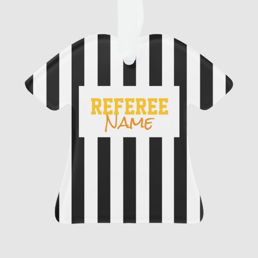 レフェリー名スポーツチームの色のストライプ オーナメント (正面)