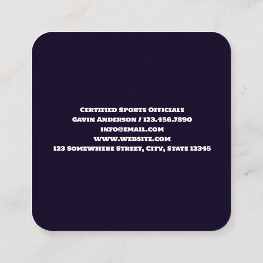 レフェリー スクエア名刺 (裏面)
