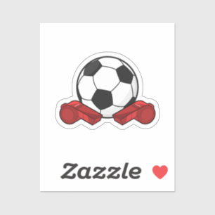 レフェリー・ホイッスル&サッカーボール シール