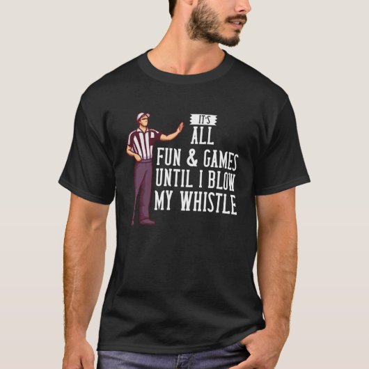 レフェリーRefホイッスル女性キッズサッカー Tシャツ (正面)