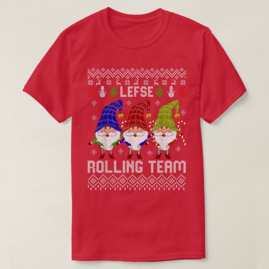 レフセズ転がチームクリスマスベーキングトメット格言Xm Tシャツ (デザイン正面)
