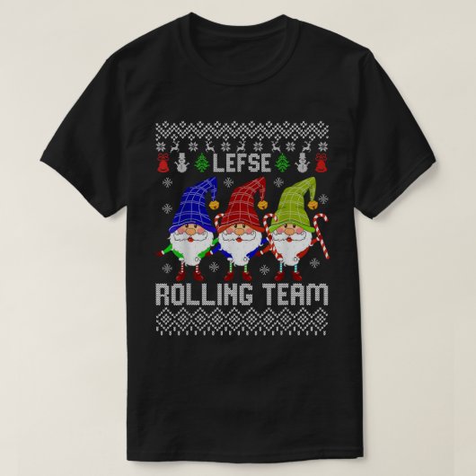 レフセ転がのチームおもしろいクリスマスベーキングトメットGn Tシャツ (デザイン正面)