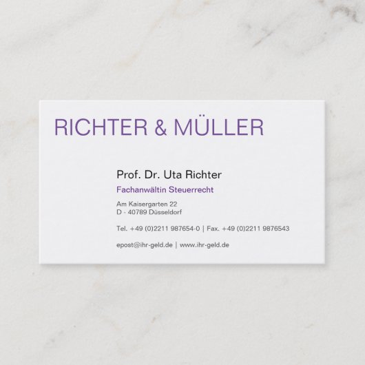 レフトサンワトルヴィティテンカルテ 名刺 (正面)