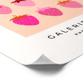 レフライズ02ピンクとオレンジの名門私立校風のイチゴ ポスター (角)