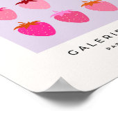 レフライズ03ピンクと紫のイチゴの果実 ポスター (角)