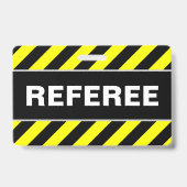 「レフリー」 +黒と黄色のストライプバッジ バッジ (Back)