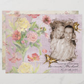 レフルーア牡丹バラチューリップフローラ結婚花 (正面/裏面)