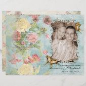 レフルーア牡丹バラチューリップフローラ結婚花 (正面/裏面)