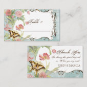 レフルーア牡丹バラチューリップフローラ結婚花 プレイスカード (正面/裏面)