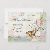 レフルーア牡丹バラチューリップフローラ結婚花 招待状 (正面)