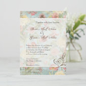 レフルーア牡丹バラチューリップフローラ結婚花 招待状 (スタンド正面)