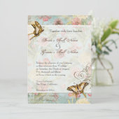 レフルーア牡丹バラチューリップフローラ結婚花 招待状 (スタンド正面)