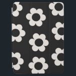 レフルーア02白黒フローラレトロ花 iPad AIR カバー<br><div class="desc">抽象芸術レトロフローラプリント- Lesフルーア – 白黒の花模様。</div>