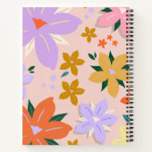 レフルーア04レトロカラフルフローラ ノートブック (裏面)