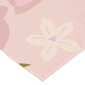 レフルーア05花柄赤面ピンク花 ショートテーブルランナー (コーナー)