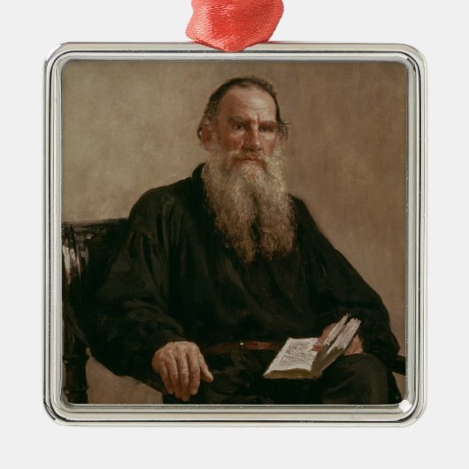 レフTolstoy 1887年 メタルオーナメント (正面)