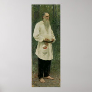 レフTolstoy 1901年のポートレート ポスター