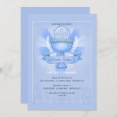 レブレッドチャリスファーストホーリーコミュニオンブルー 招待状 (正面/裏面)